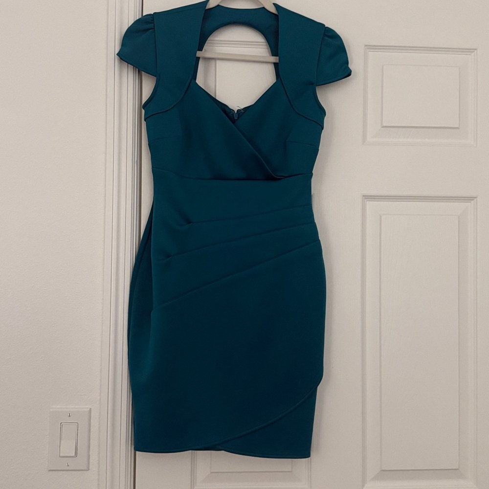 Guess Teal Dress with Zipper Detail